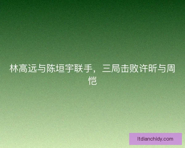 林高远与陈垣宇联手，三局击败许昕与周恺